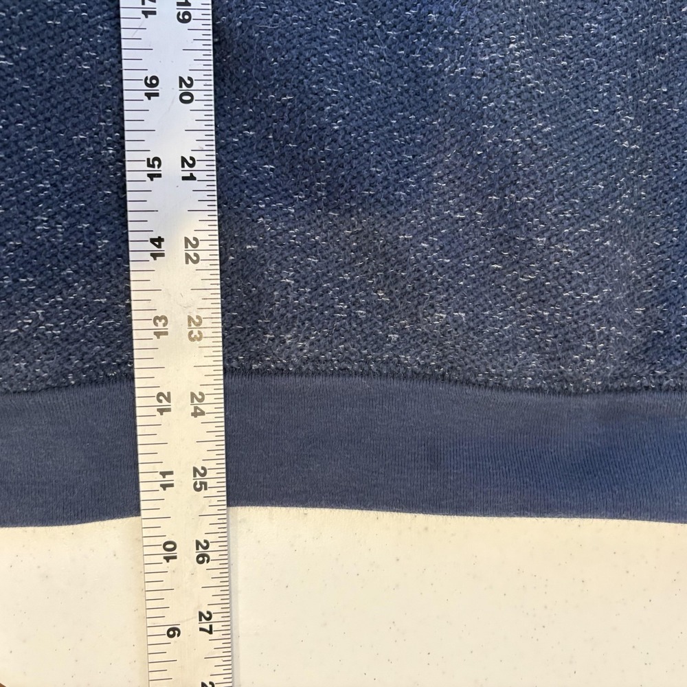 Mollusk Sweatshirt Mens Large Blue Textured Knit Pullover Crew Neck Cotton Blend - Picture 4 of 7